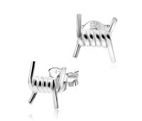 Twisted Wire Silver Stud Earrings STS-1501